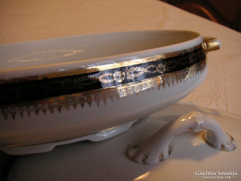 M. Z. Moritz zdukauer porcelain bowl, 30 cm, the gilding is a bit worn