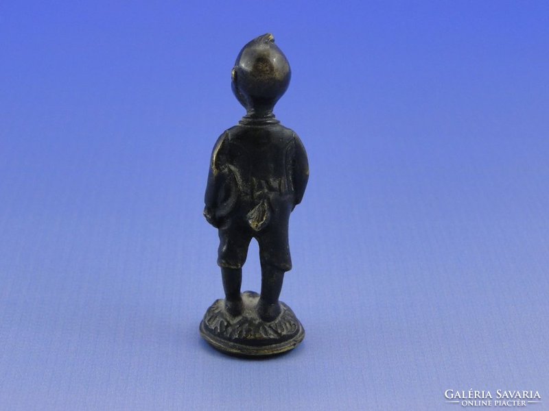 5666 Régi kisméretű bronz szobor pecsétnyomó 5 cm