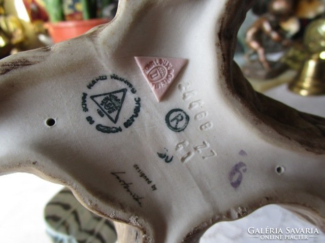 Extraordinary Bohemian porcelain owl marked and numbered