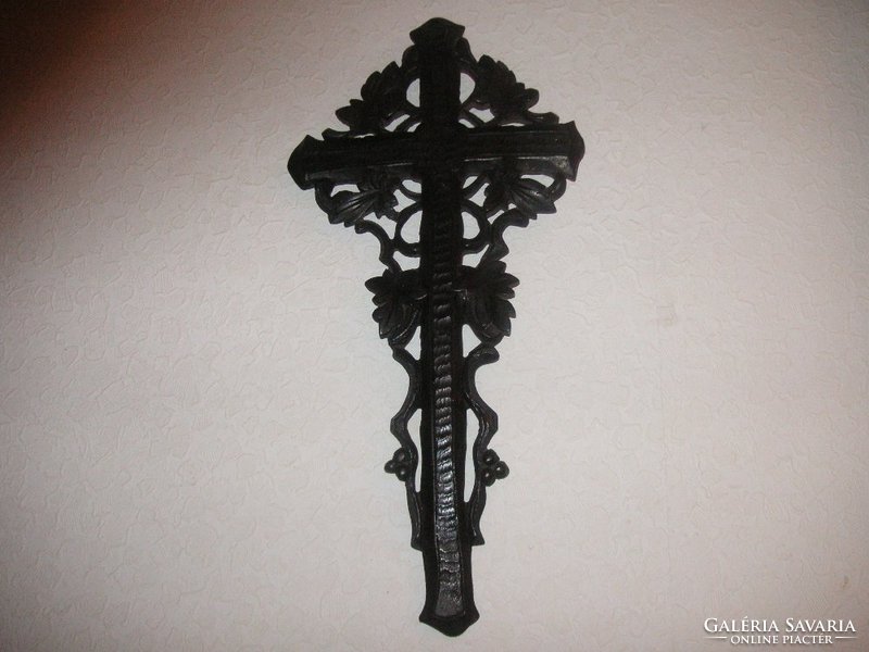 Antique cross, carved from wood, 50 cm, very beautiful and flawless piece.