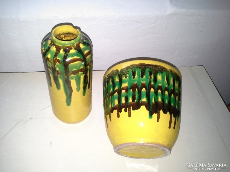 I discounted it! Art deco. Kispest. Industrial work. Vase and pot, marked!