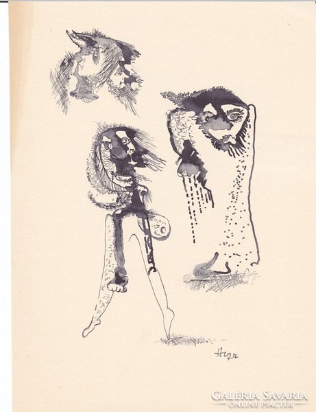 Horváth László (1951) szobrászművész korai grafikái
