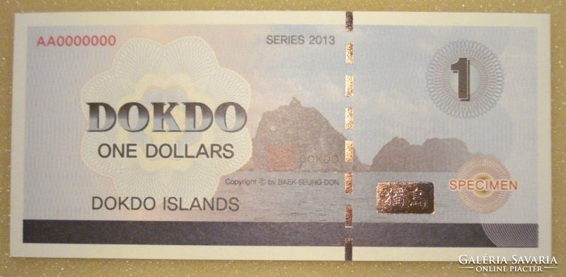 Dokdo 1$ Japán szigetek (specimen-MINTA) 2013 UNC