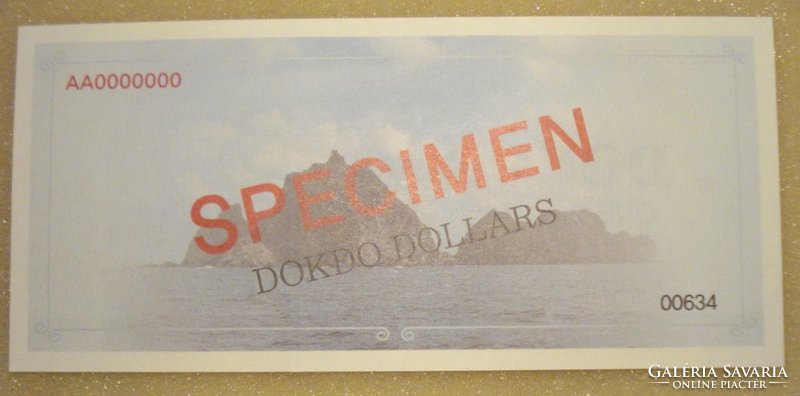 Dokdo 1$ Japán szigetek (specimen-MINTA) 2013 UNC