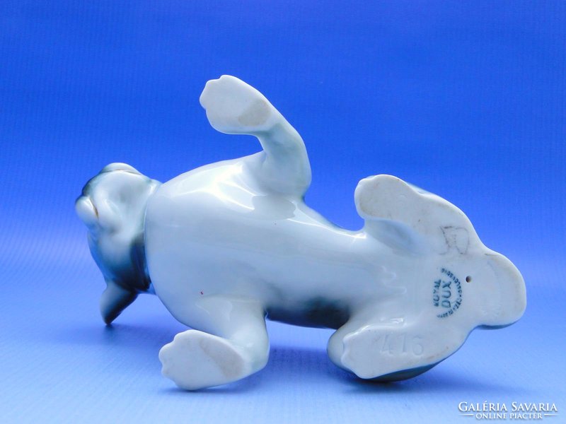 0A605 Royal Dux porcelán bulldog kutya figura