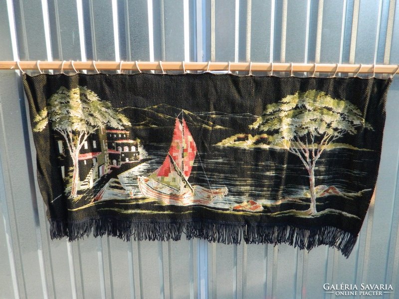 Antique wall tapestry: with a sailing landscape - tapestry
