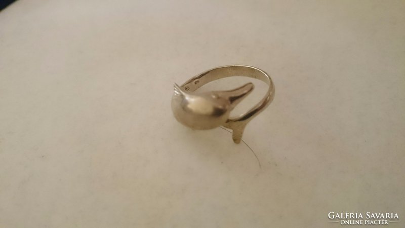 Érdekes ezüst delfin gyűrű