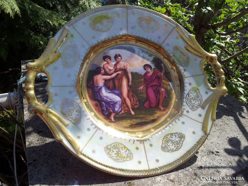 Antique Carlsbad ear bowl, Angelica Kaufmann