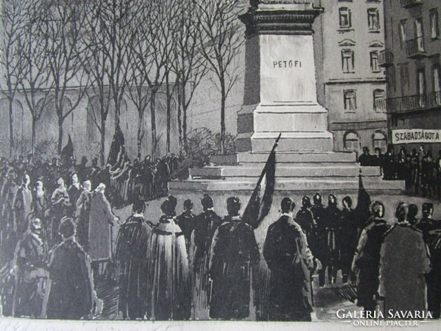 NAGY ZOLTÁN: BUDAPEST március 15,-i tér kép 1942