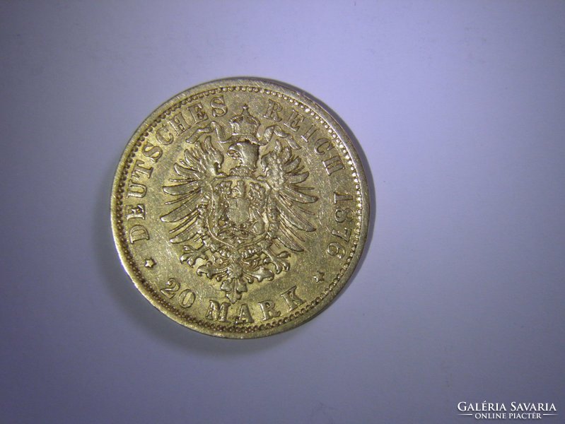 Deutsches Reich, Hamburg, arany 20 Mark, Gold