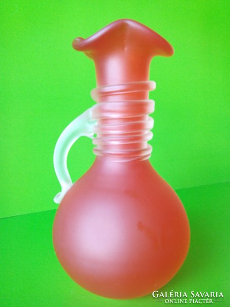 Lazac színű üveg váza kézműves termék