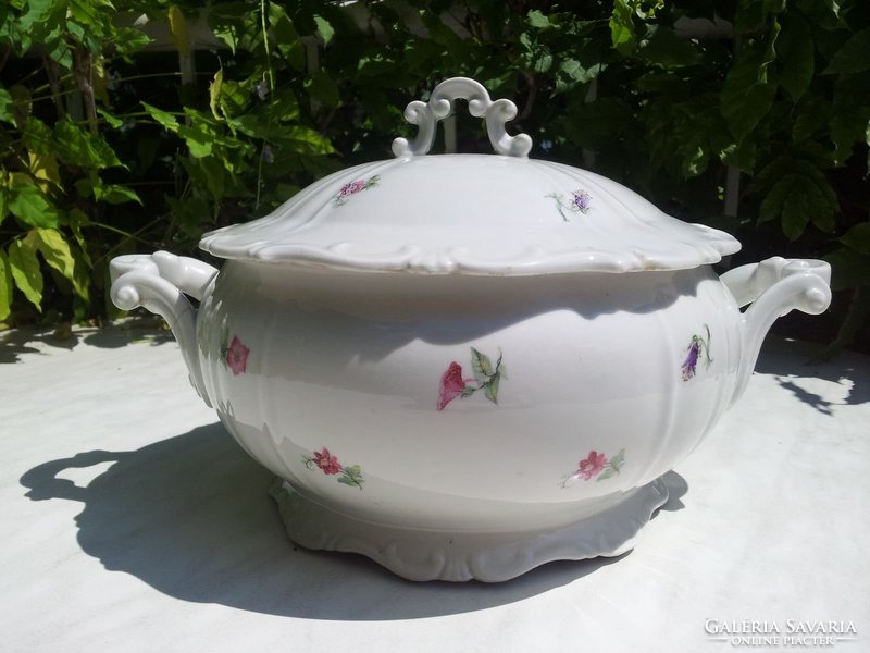 Antique Zsolnay baroque soup bowl