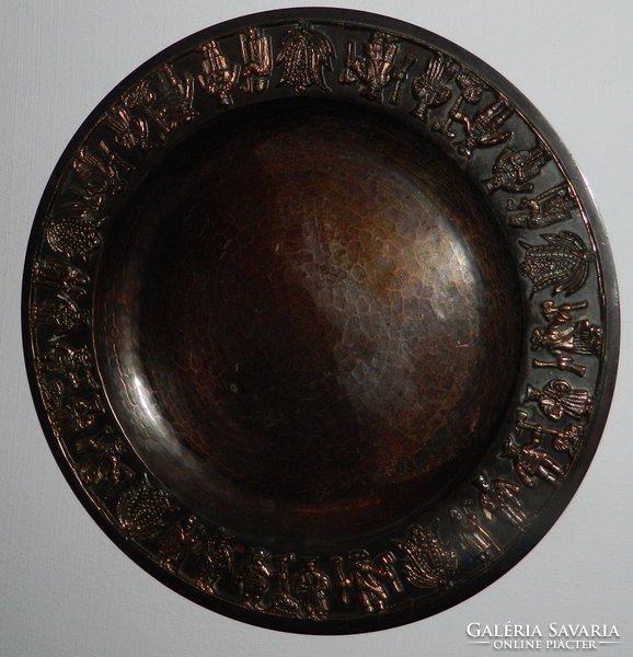 Lignifer is. Huge copper relief wall plate