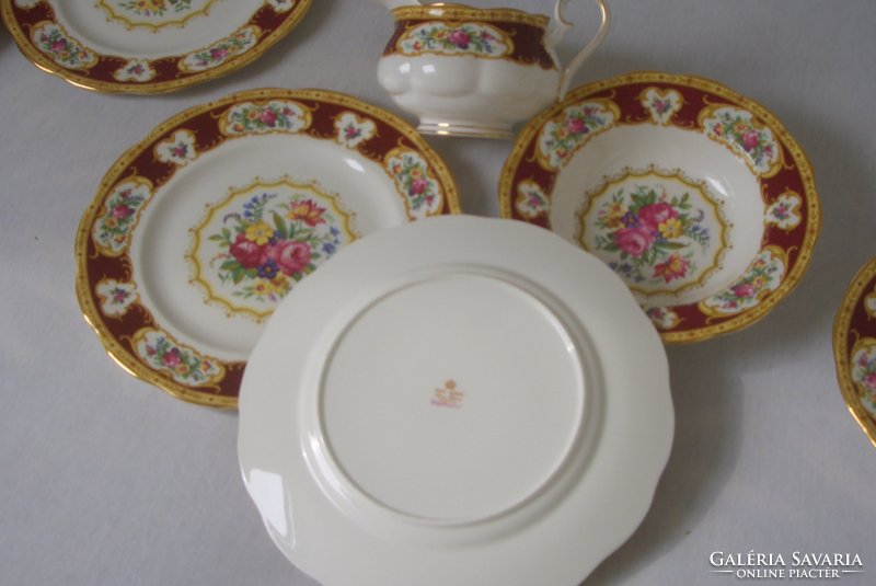 A curiosity! Royal albert lady hamilton 6-person 14-piece tableware English sparkling snow-white porcelain