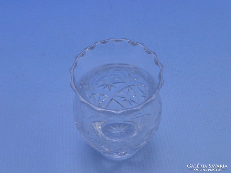 0C015 Régi kisméretű ibolya váza kristály váza