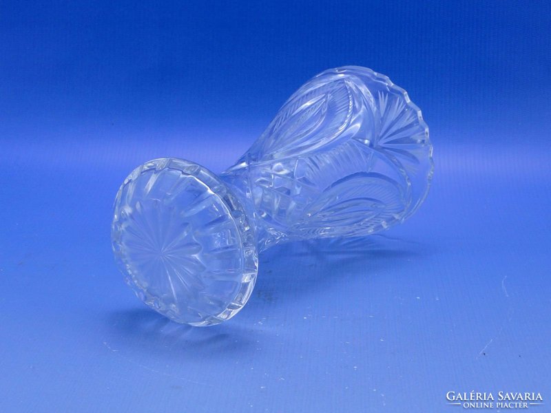 0C097 Régi csiszolt üveg kristály váza