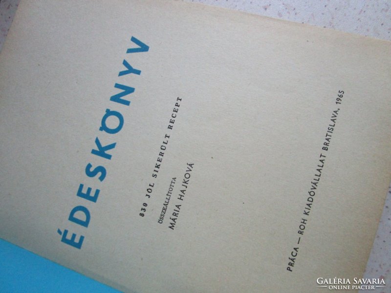 M Hajková: ÉDESKÖNYV szakácskönyv cukrászat 1965