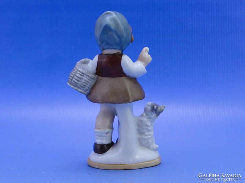 0C359 Régi Fasold & Stauch porcelán kislány figura