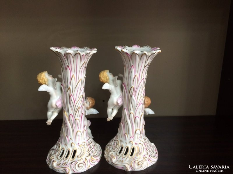 Antique Herend putto candlestick specialties