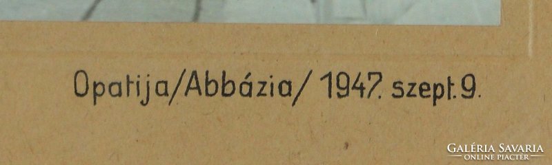 0C172 Régi fekete fehér fotográfia ABBÁZIA 1947