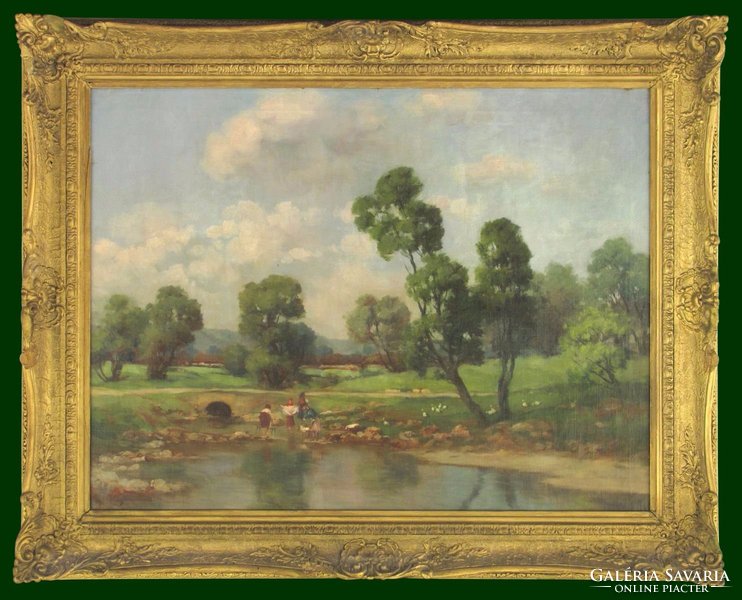 Magyar festő, XX. század első fele : Mosás a patak