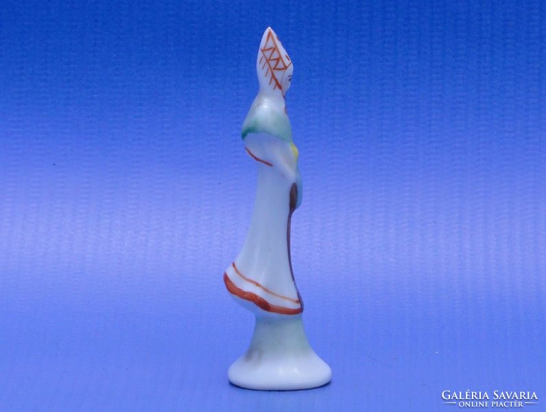 0C548 Antik herendi porcelán mini figura