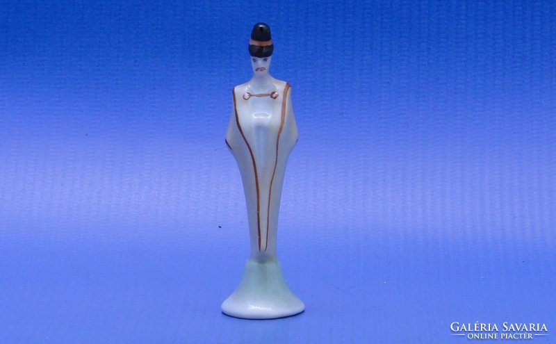 0C549 Antik herendi porcelán mini figura