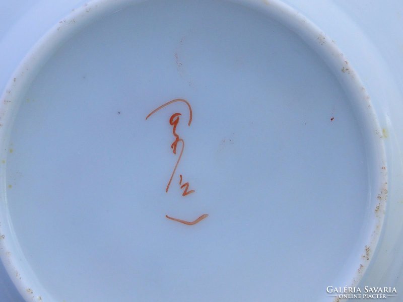 0C345 Régi japán porcelán tányér készlet 4 db