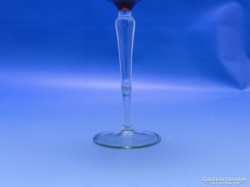 0C454 Régi csiszoltüveg talpas pohár