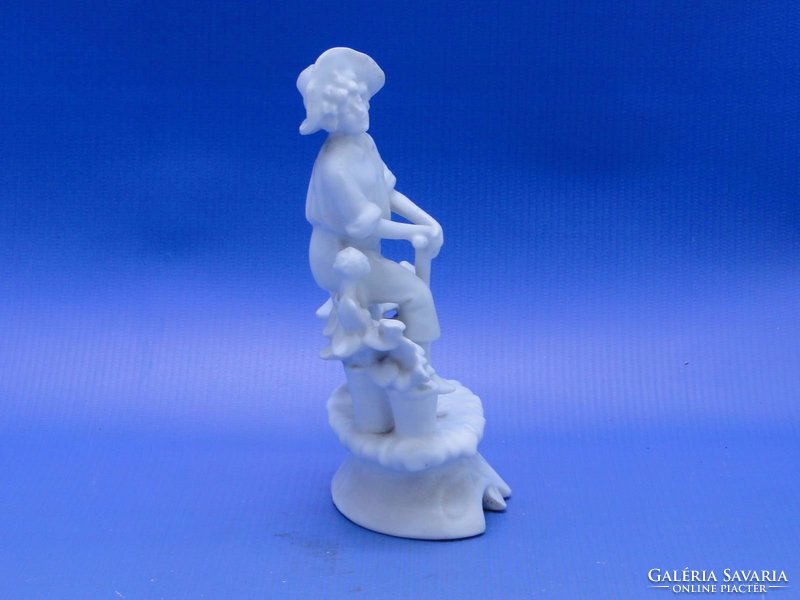 0C593 Antik biszkvit jelzett porcelán szobor
