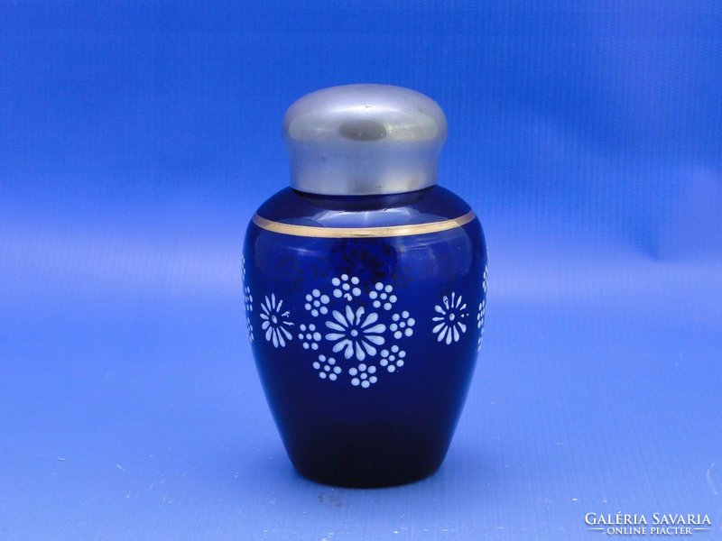 0C611 Antik parádi parfümös üveg szelence