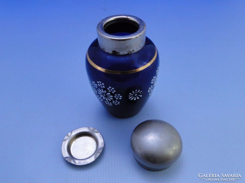 0C611 Antik parádi parfümös üveg szelence