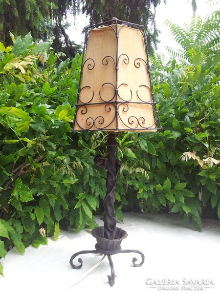 Antique wrought iron table lamp