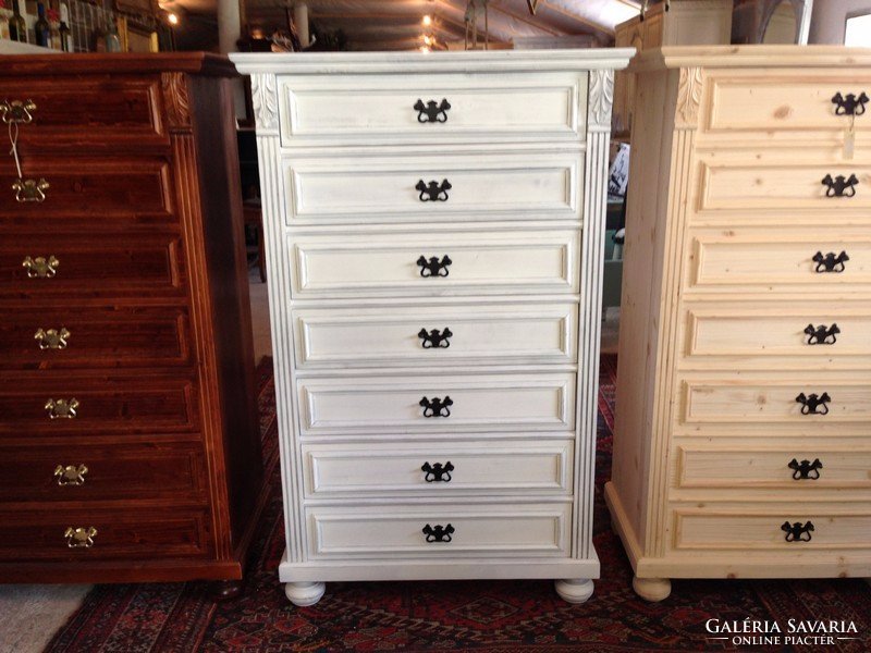 Antique furniture, antique and polished chest of drawers, chest of drawers.
