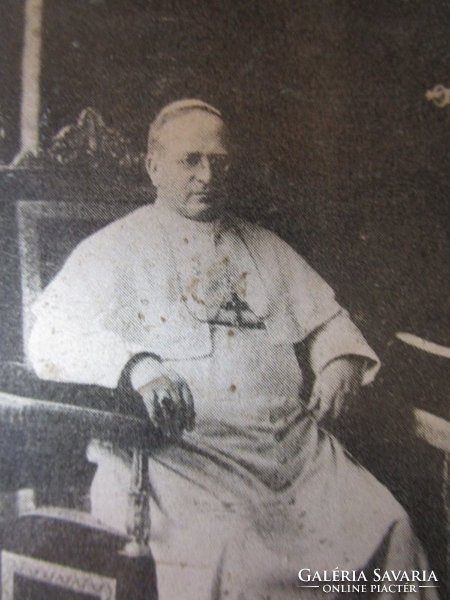 XI. PIUS PÁPA ezüst fotó fém lemezen VATIKÁN 1932