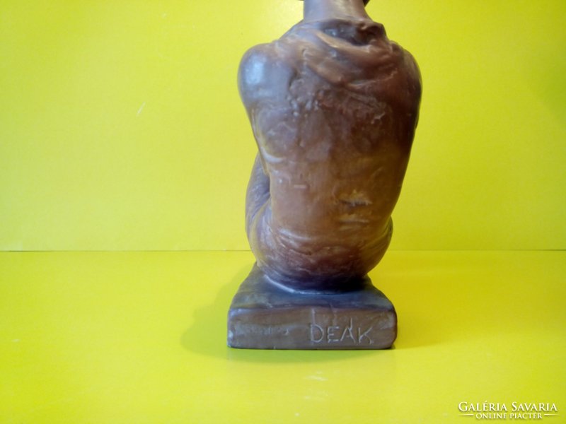 Special price now!!! Deák laszlo lady with fan terracotta ceramic statue female figure