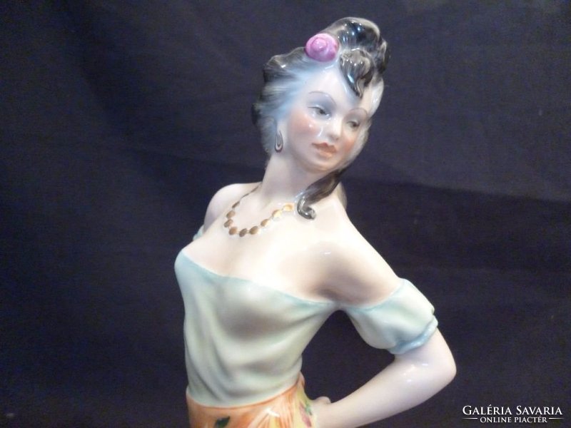 Y905 Herendi porcelán Carmen figura 29 cm