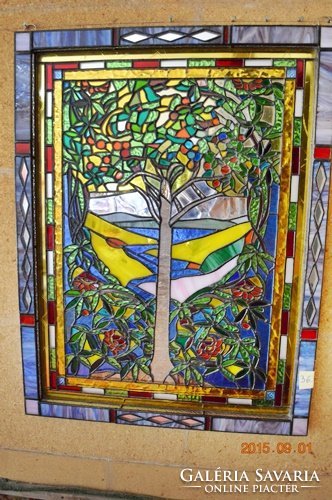 X. Tree of Life .. Original 3d. Tiffany wall picture sale!