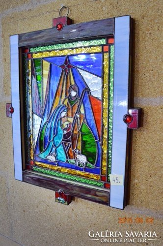 X. Holy family .. Original 3d. Tiffany wall picture sale!
