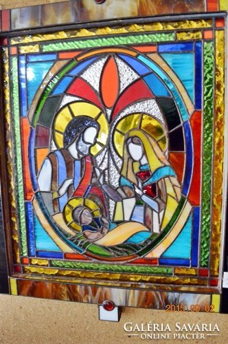 X. Holy family .. Original 3d. Tiffany wall picture sale!
