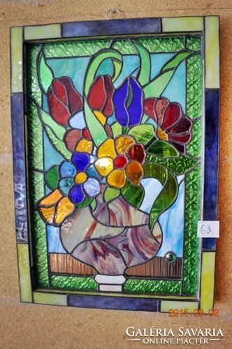 X. Bouquet of flowers. Original 3d. Tiffany wall picture sale!