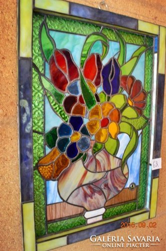 X. Bouquet of flowers. Original 3d. Tiffany wall picture sale!