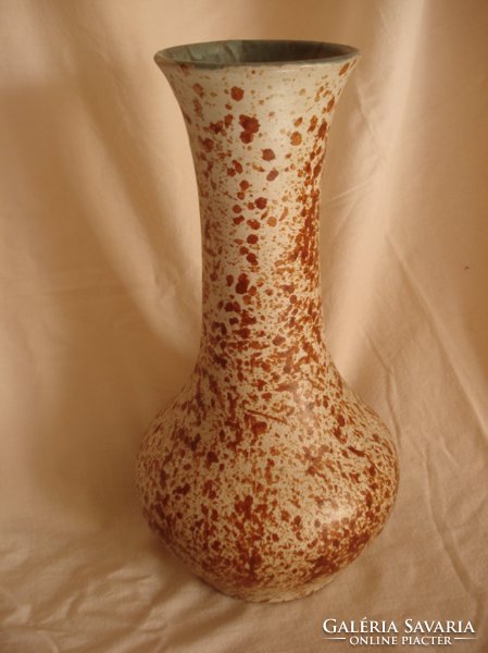 Jelzett nagyméretű retro kerámia váza