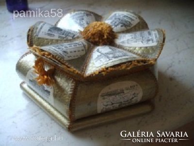 Hand-sewn, postcard-folded gift box for sale!