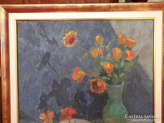 Luke Gyelmis / Subotica,1899-1979.Bp./Flower still life p., V.Jjl.Painting new demanding frame