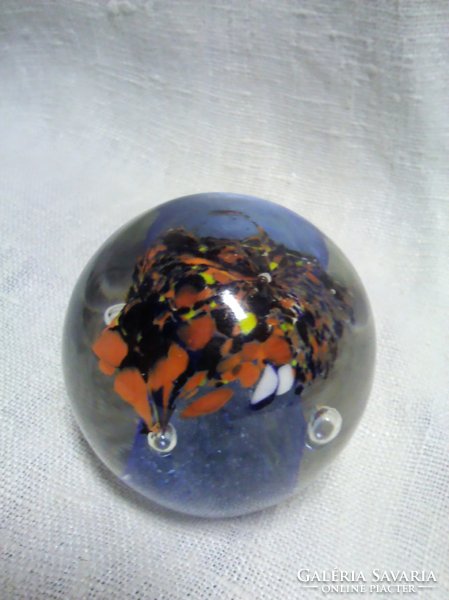 Old Murano glass leaf weight