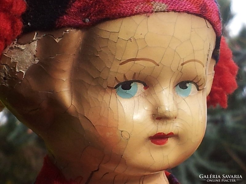 Mathyó doll with an antique papier-mâché head