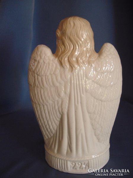 Nagyméretű porcelán angyalka feszülettel RITKA