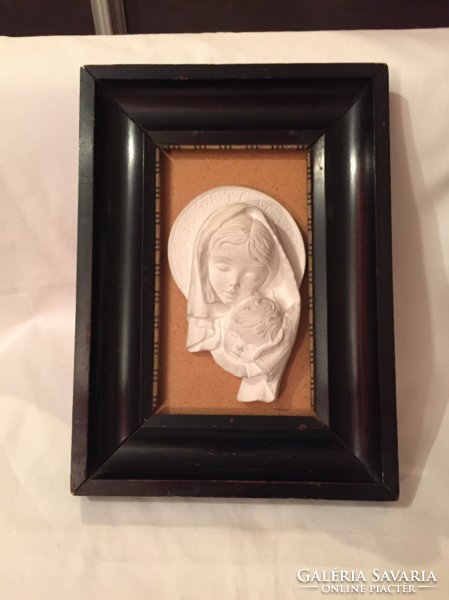 Antique plaster icon in a wooden frame, cheap, attractive
