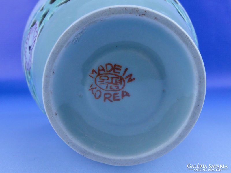 0D595 Különleges áttört keleti porcelán díszváza